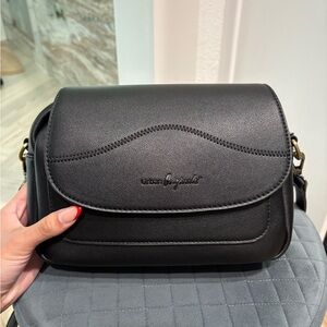 Urban Originals Black Vegan Leather Crossbody Bag